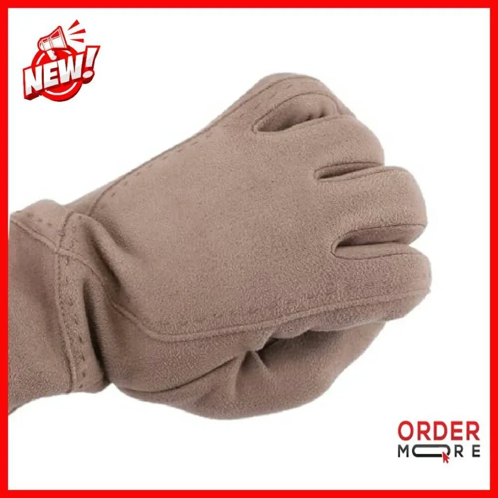 Water Repellent Touchscreen Microsuede Shortie Gloves - All Weather Defense